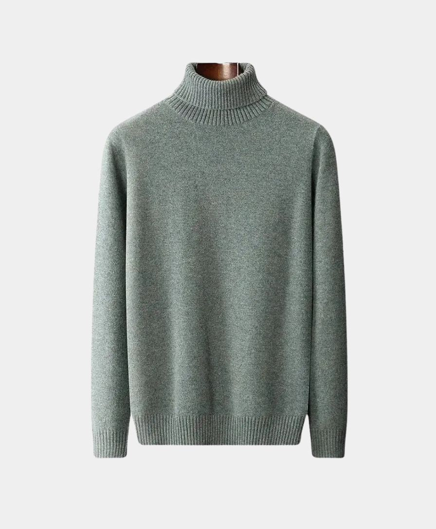 100% Merino Wool Turtleneck Sweater - Celerra