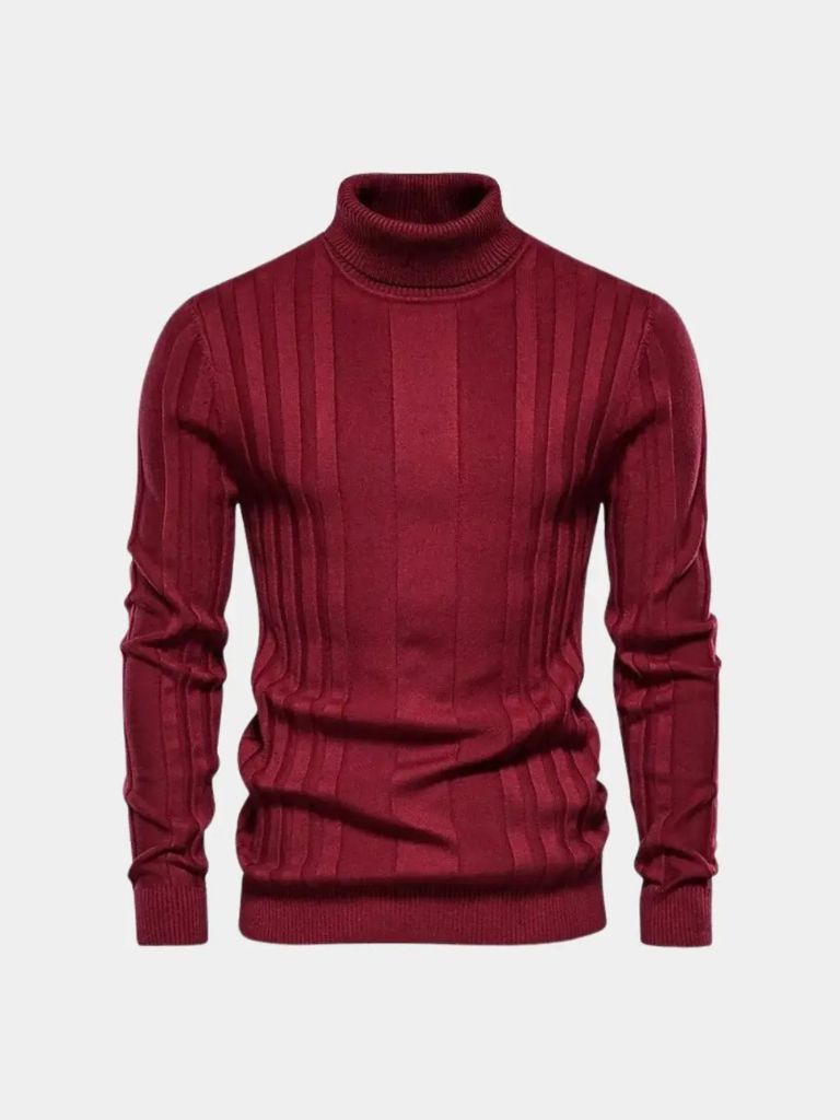 Turtleneck Knitwear Pullover Sweater - Celerra