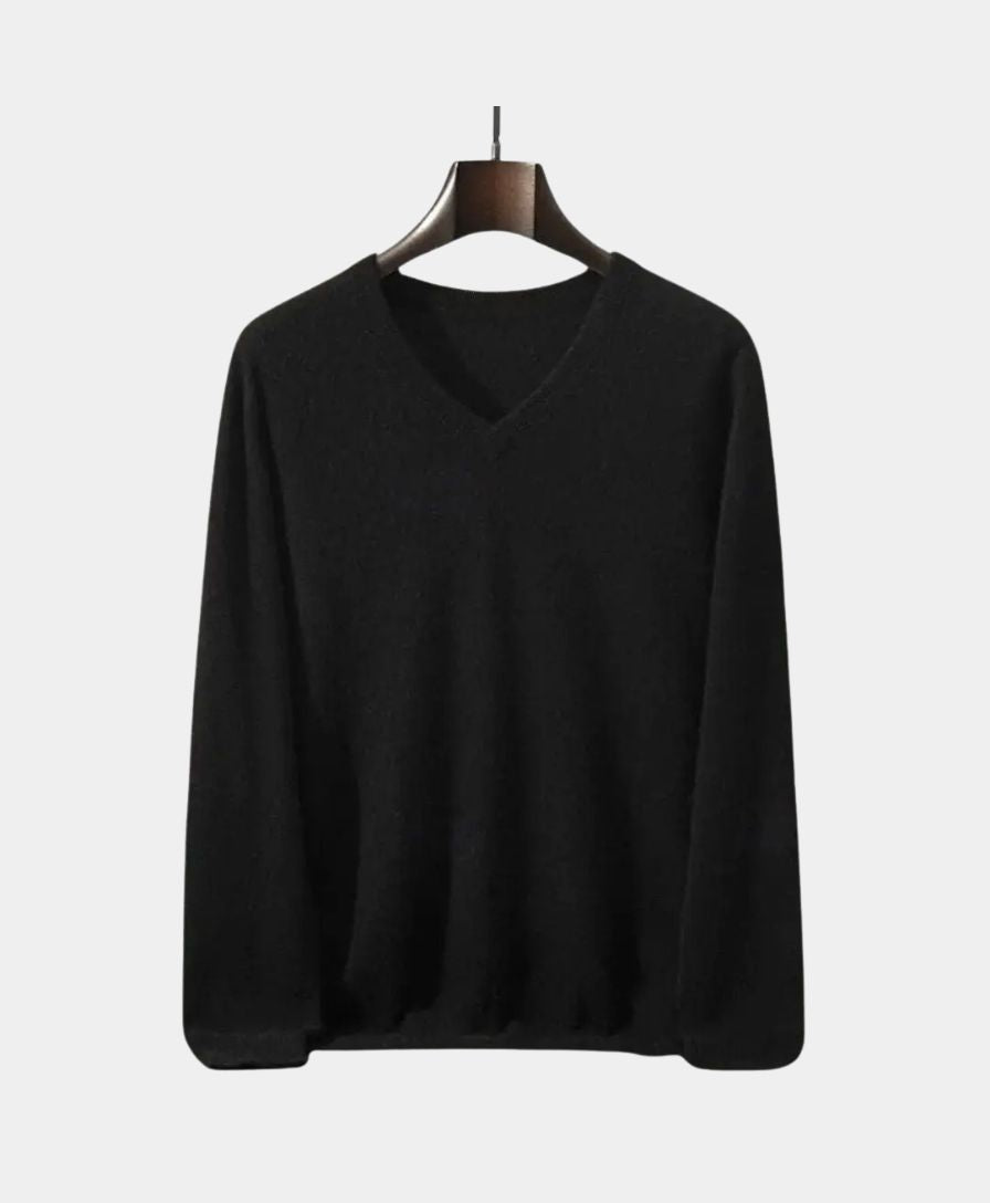 Cashmere V Neck Knitwear Sweater - Celerra