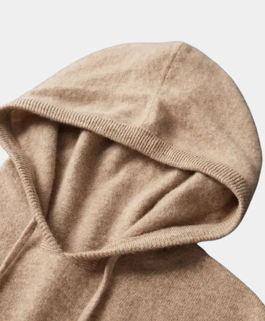 100% Cashmere Hooded Sweater - Celerra