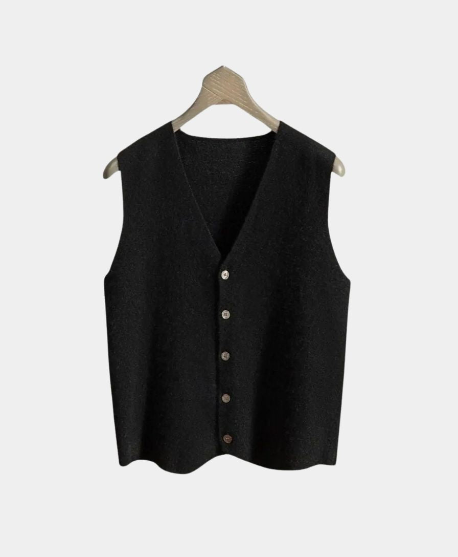 Cashmere Cardigan Vest  - Celerra