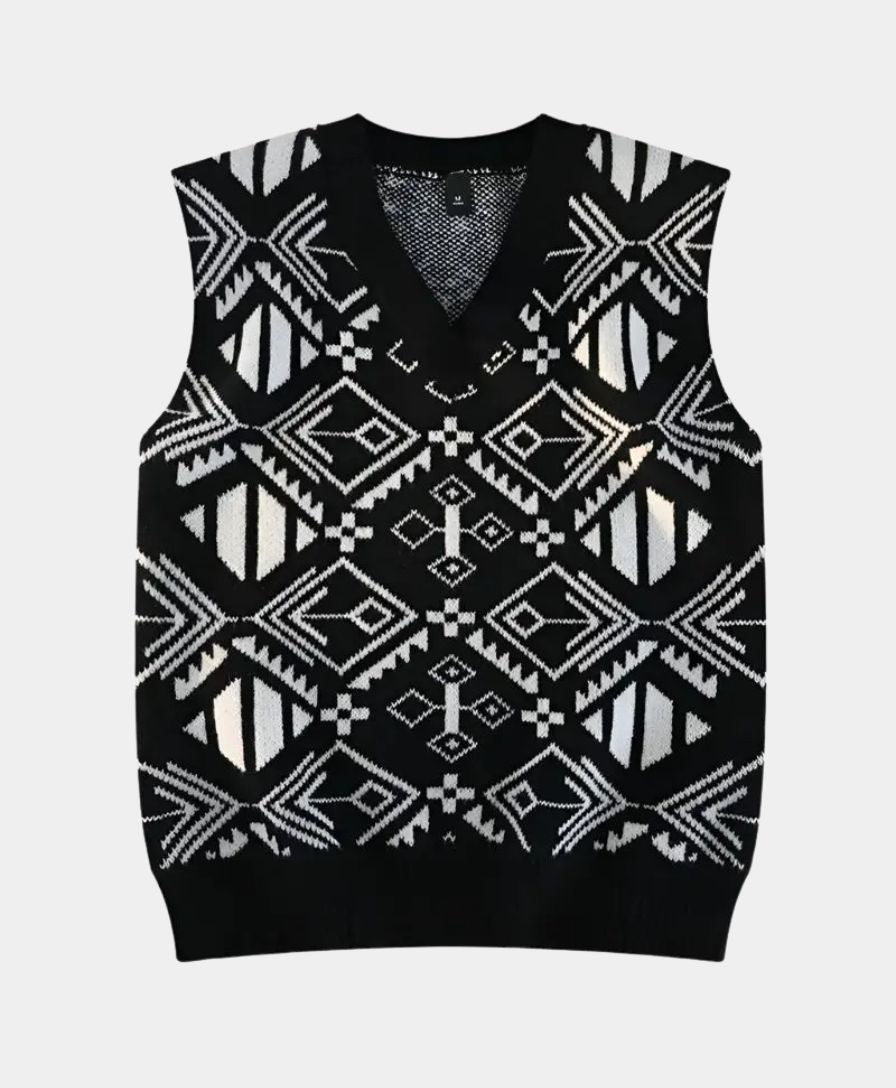 Academic Retro Knit Vest - Celerra