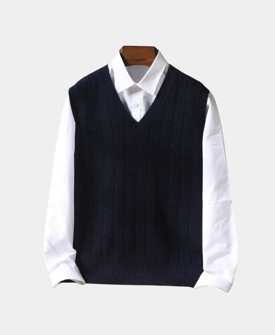 100% Merino Wool Pullover Sweater Vest - Celerra