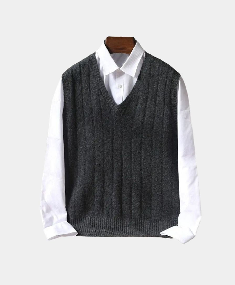 100% Merino Wool Pullover Sweater Vest - Celerra