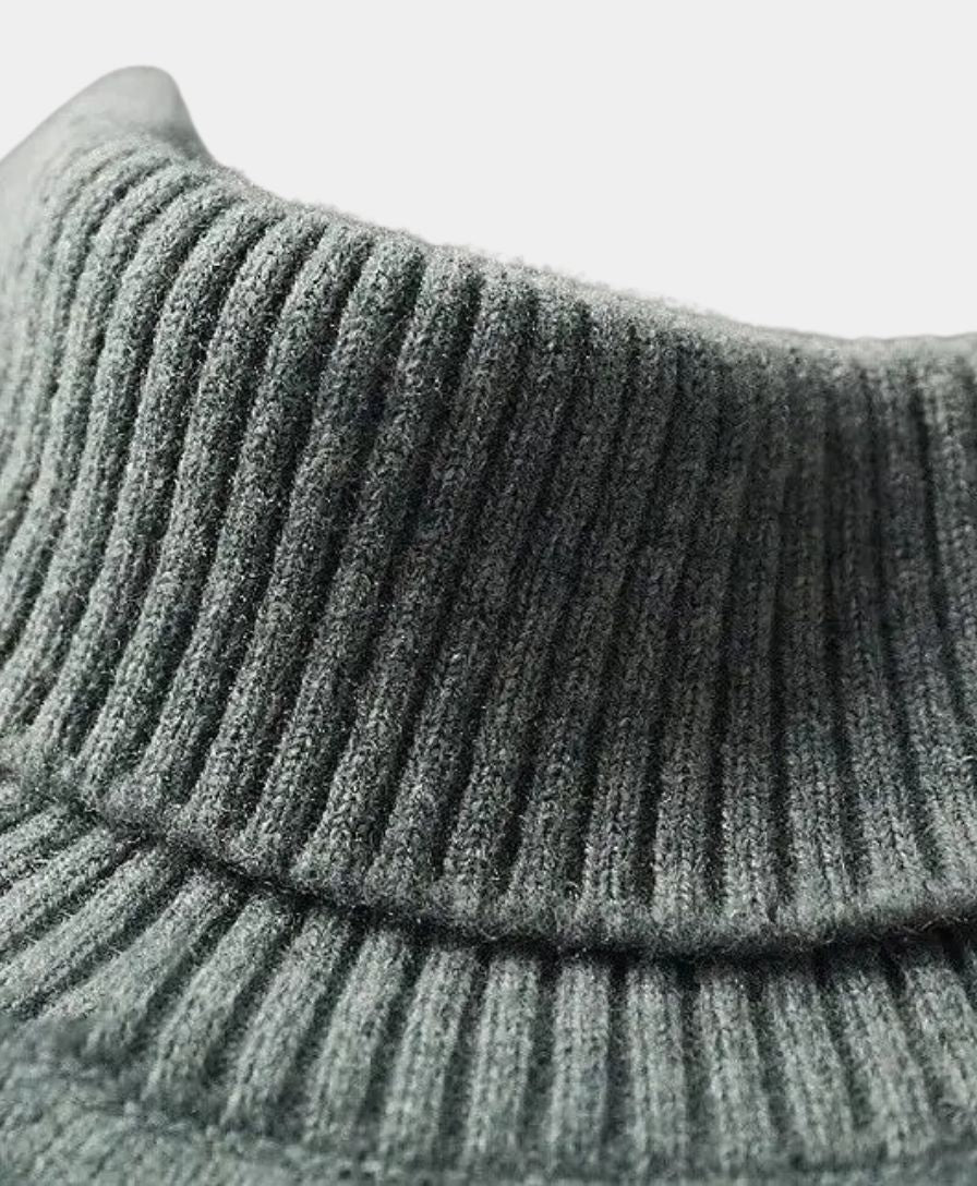 100% Merino Wool Turtleneck Sweater - Celerra