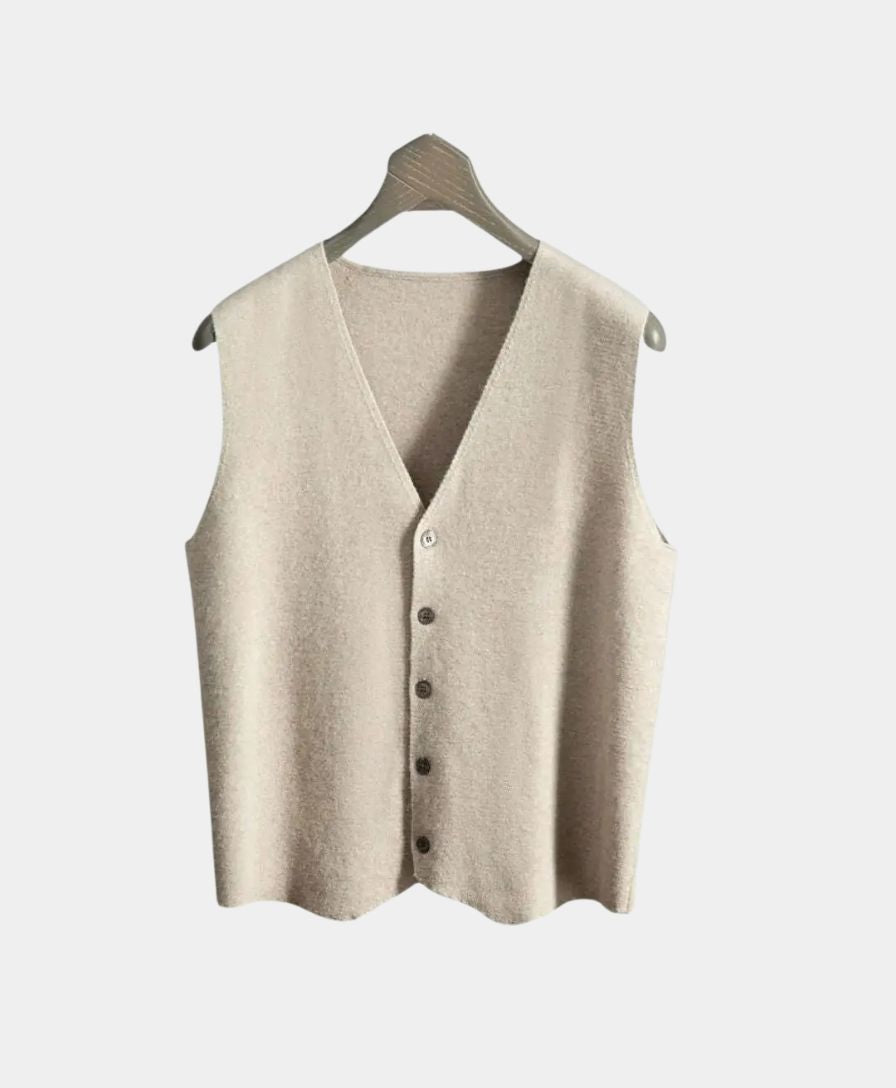 Cashmere Cardigan Vest  - Celerra