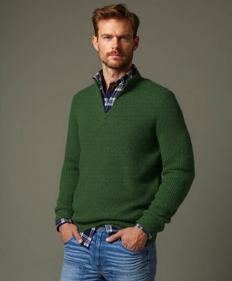 Classic Highland Quarter-Zip Sweater - Celerra