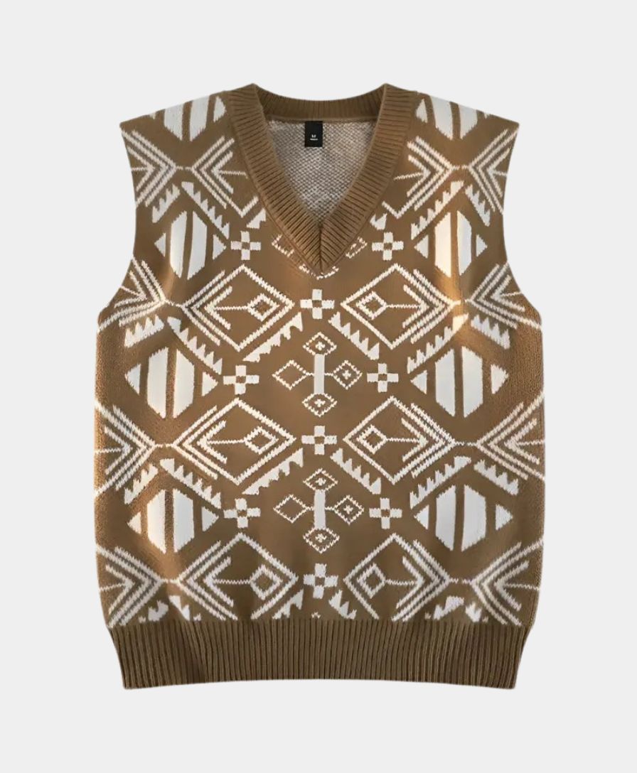 Academic Retro Knit Vest - Celerra