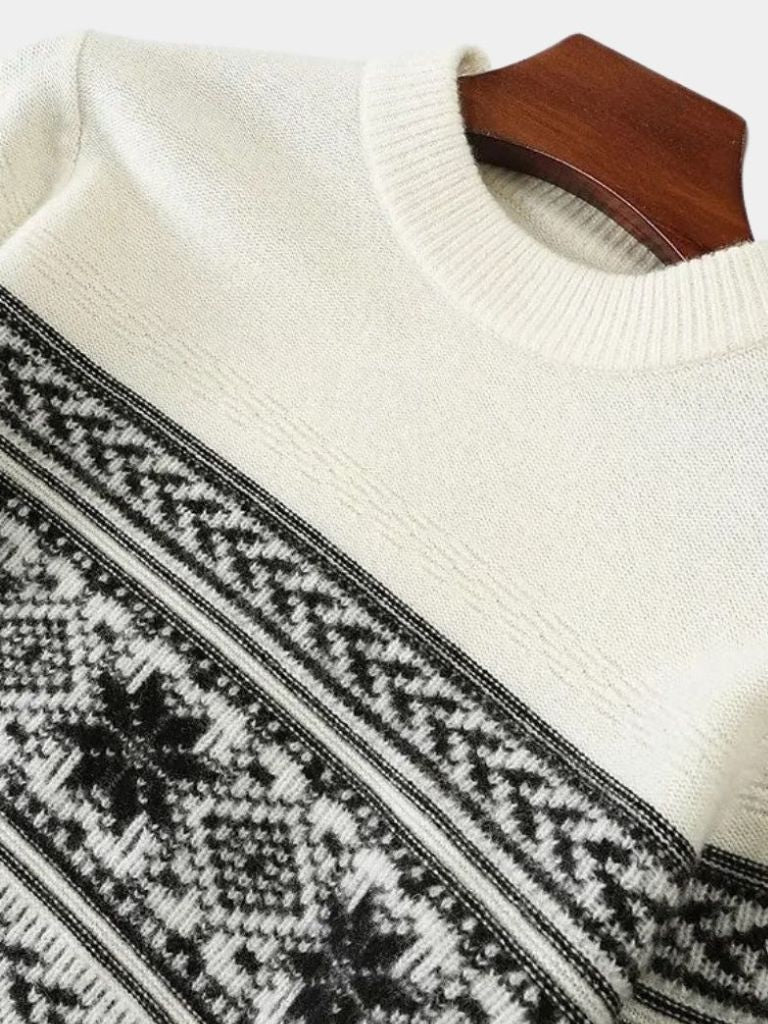 100% Wool Fair Isle Pullover Sweater Jumper - Celerra