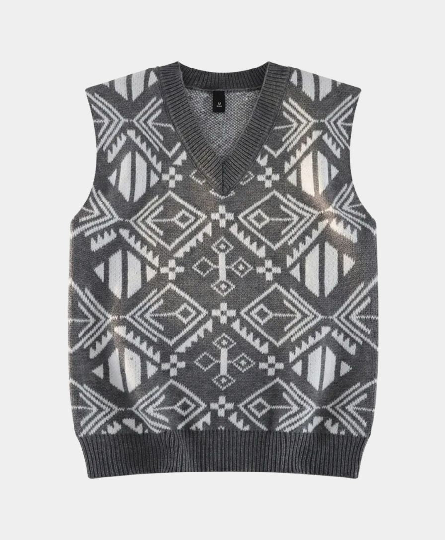 Academic Retro Knit Vest - Celerra