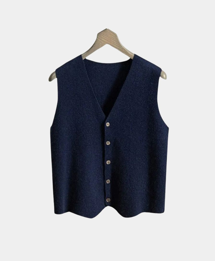 Cashmere Cardigan Vest  - Celerra