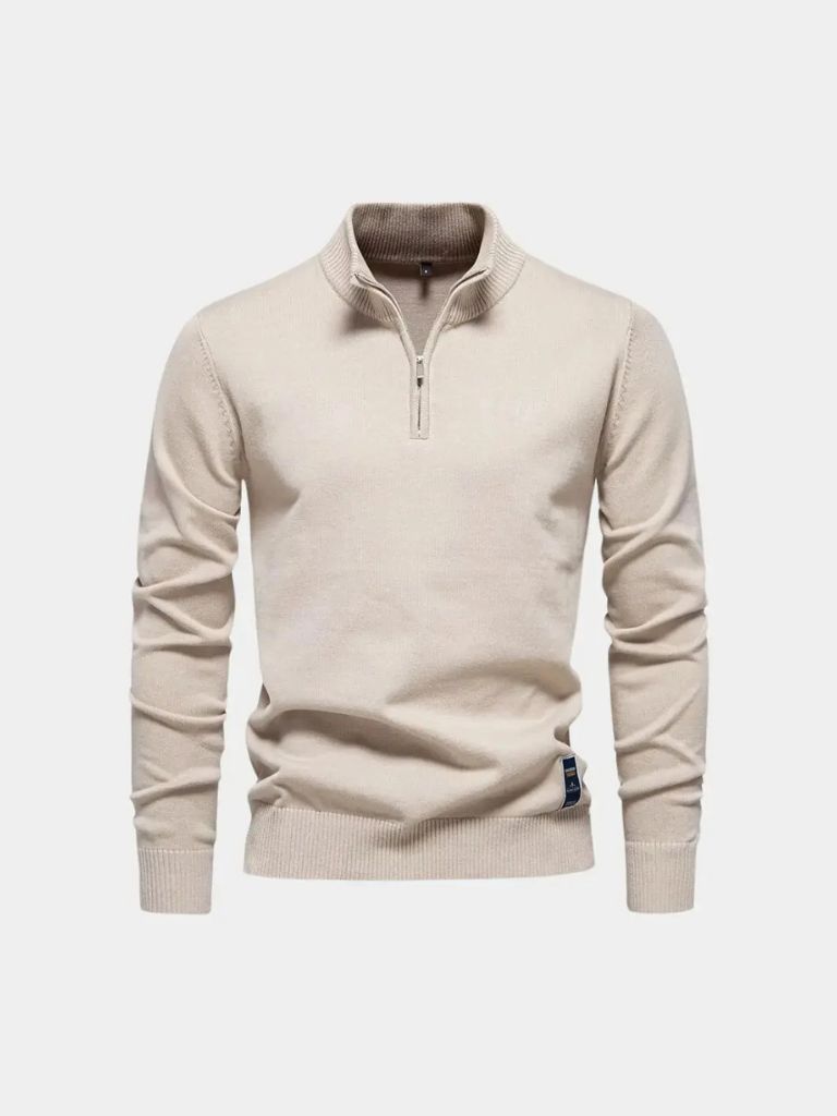 Essential Quarter-Zip Jumper Sweater - Celerra