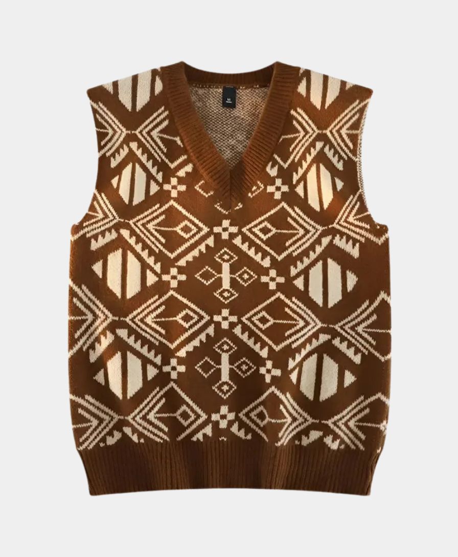 Academic Retro Knit Vest - Celerra