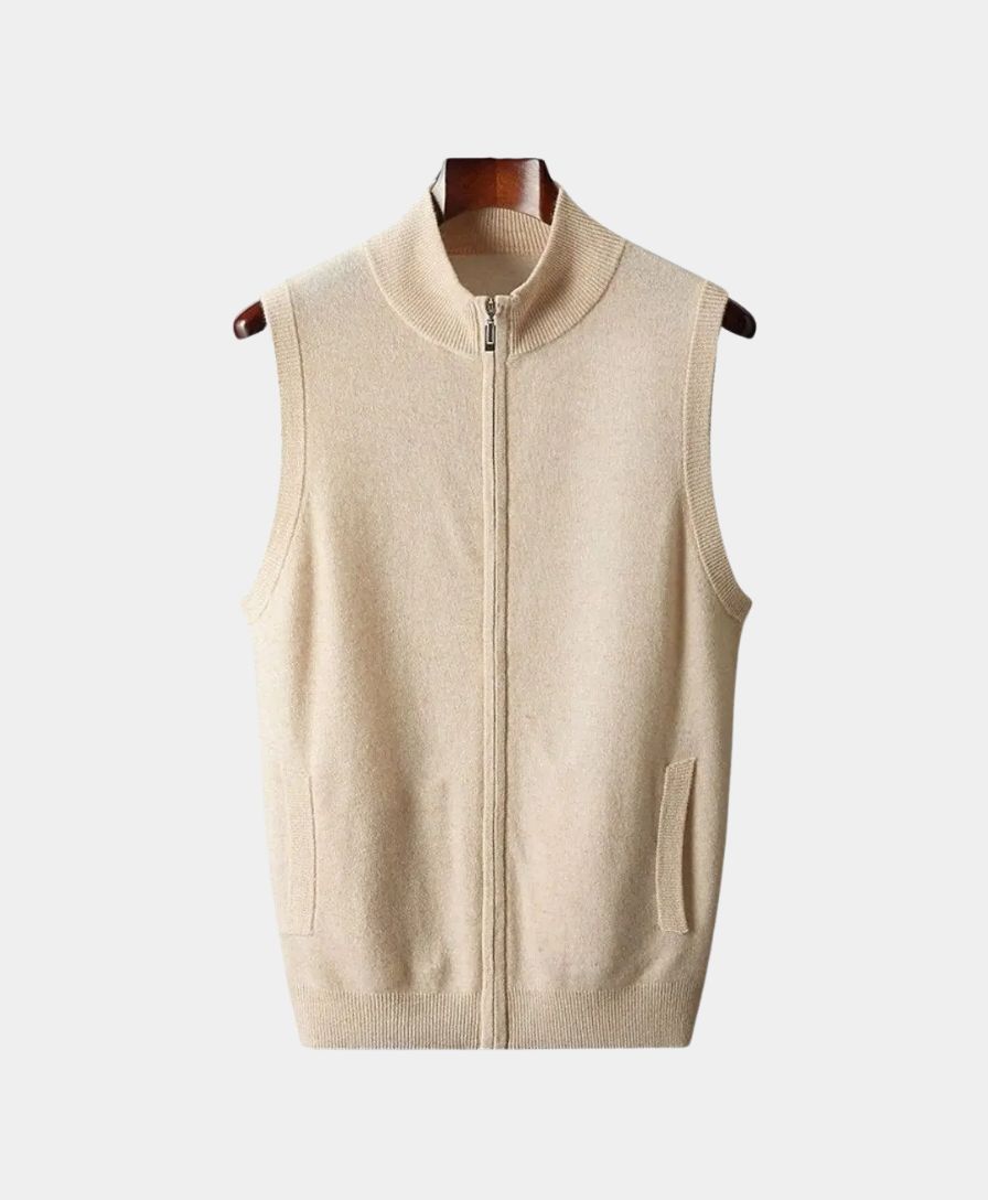 100% Merino Wool Cardigan Vest - Celerra