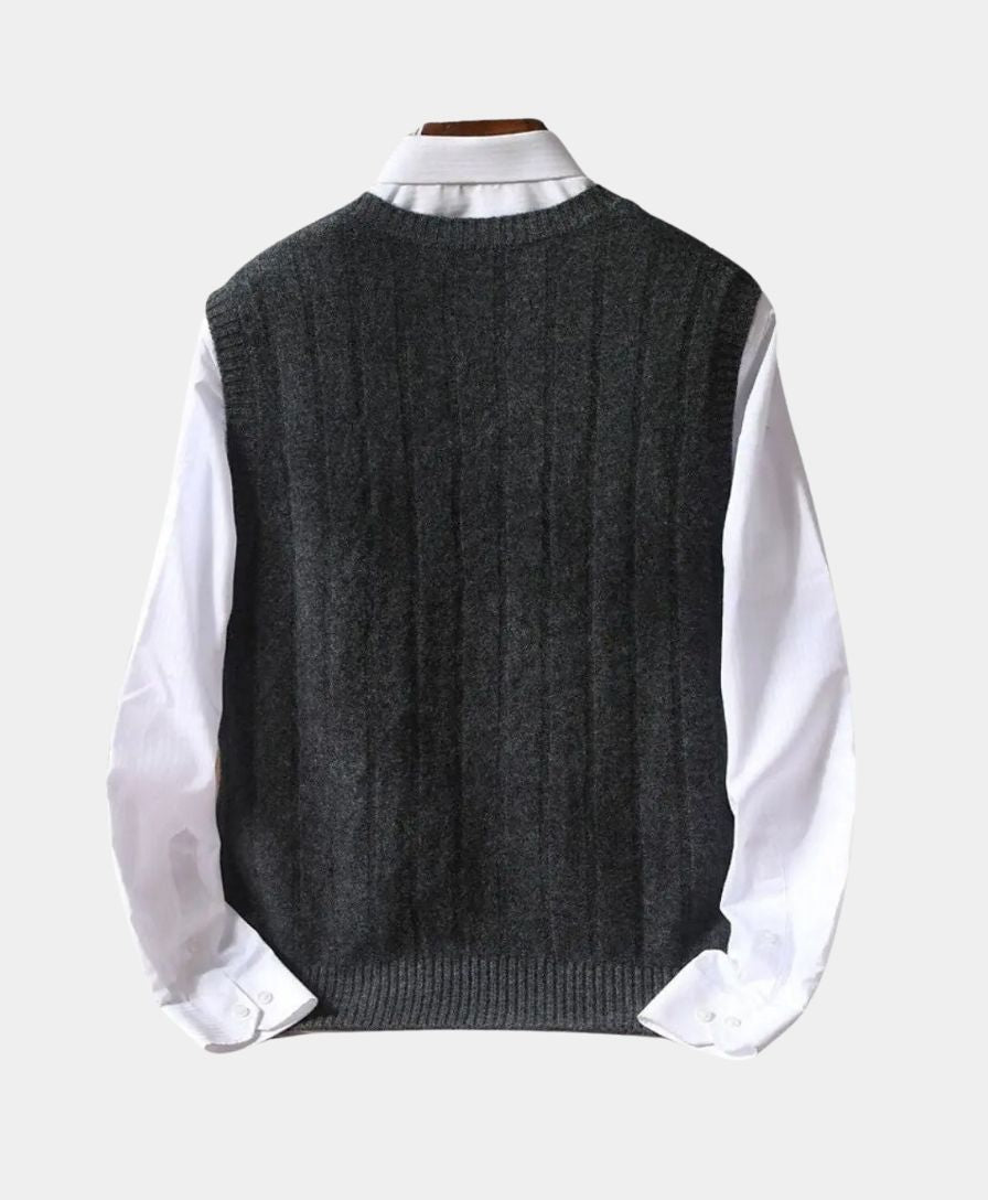 100% Merino Wool Pullover Sweater Vest - Celerra