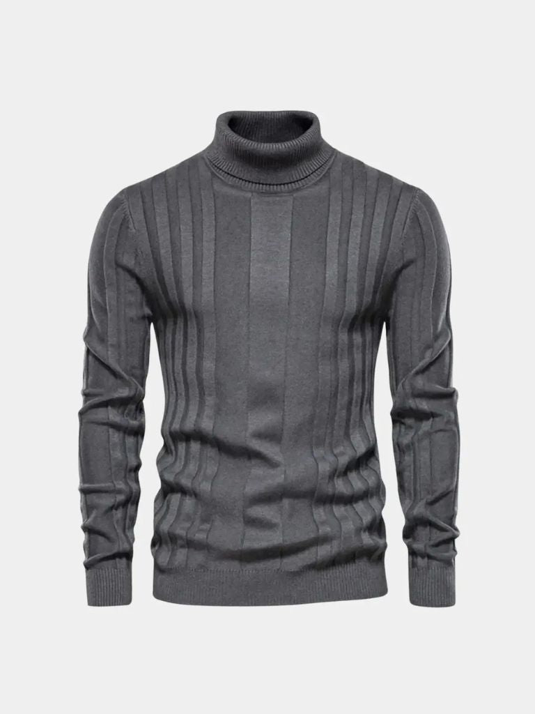 Turtleneck Knitwear Pullover Sweater - Celerra