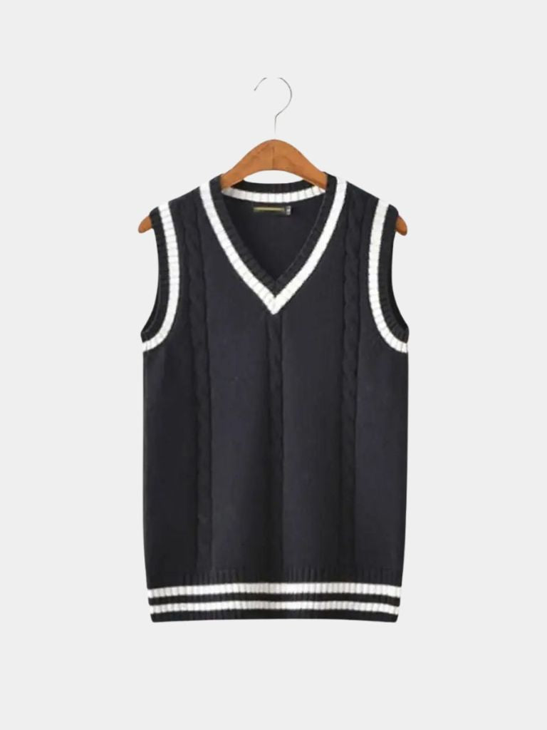 V Neck Elegant Knit Vest - Celerra