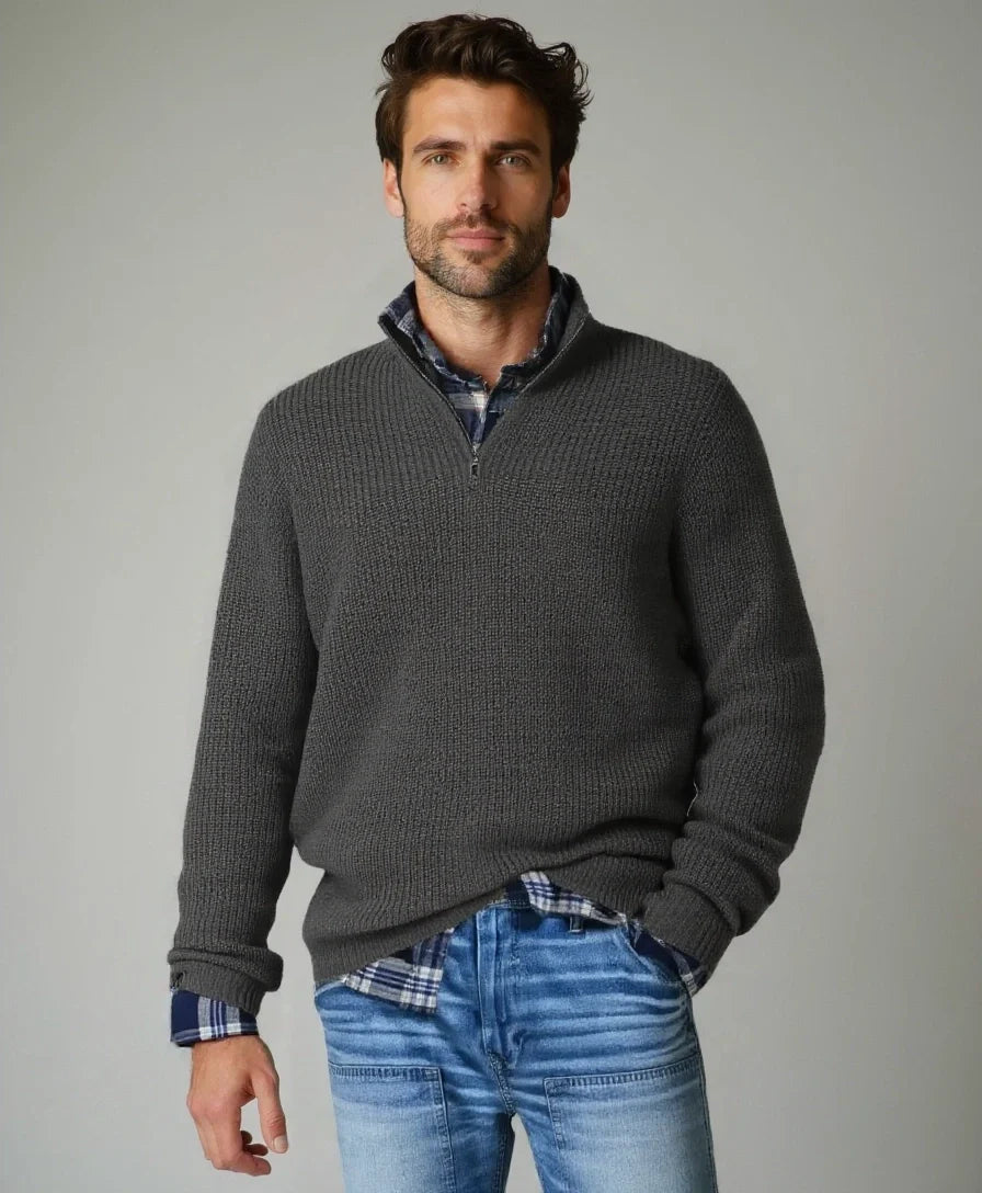 Classic Highland Quarter-Zip Sweater - Celerra