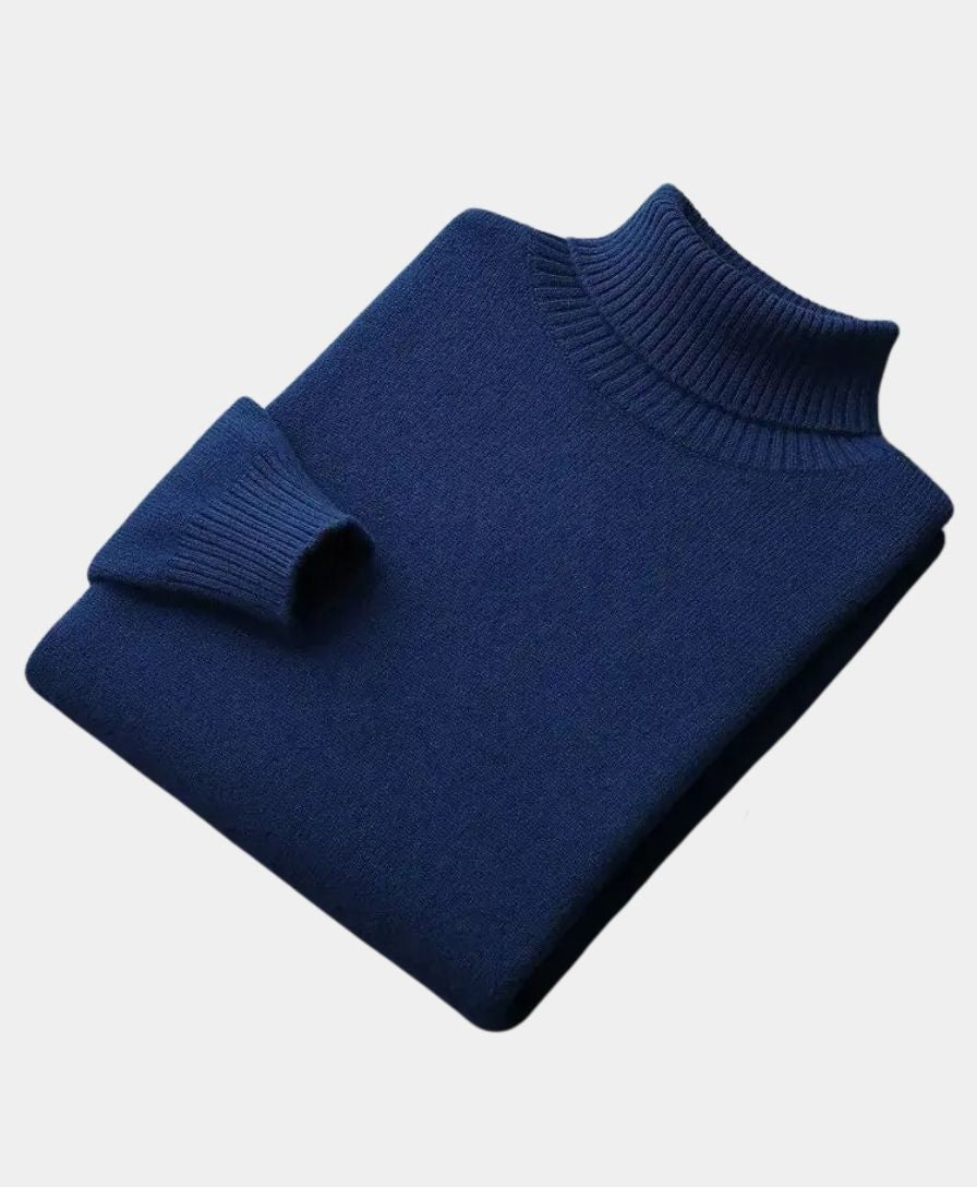 100% Merino Wool Turtleneck Sweater - Celerra