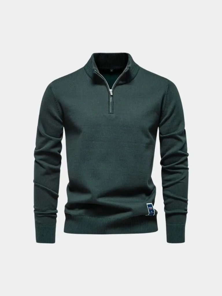 Essential Quarter-Zip Jumper Sweater - Celerra