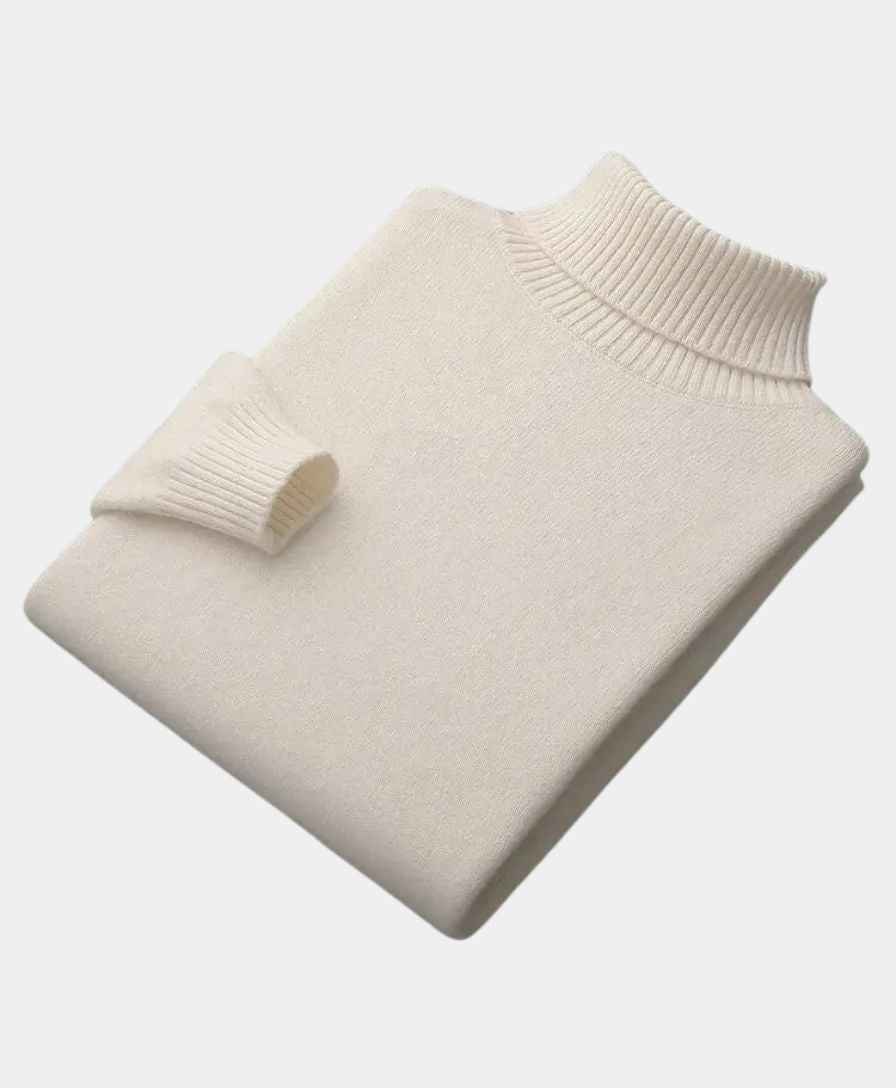 100% Merino Wool Turtleneck Sweater - Celerra