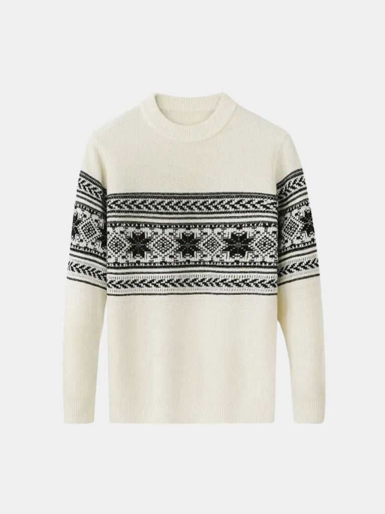 100% Wool Fair Isle Pullover Sweater Jumper - Celerra