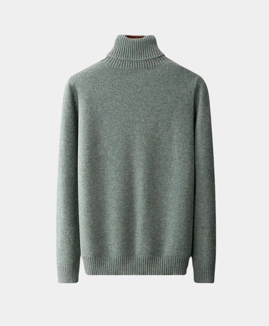 100% Merino Wool Turtleneck Sweater - Celerra