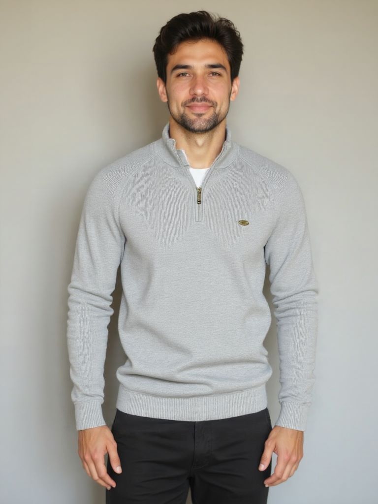 Elegant Quarter Zip Sweater - Celerra