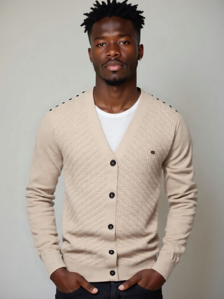 V Neck Knitwear Cardigan - Celerra