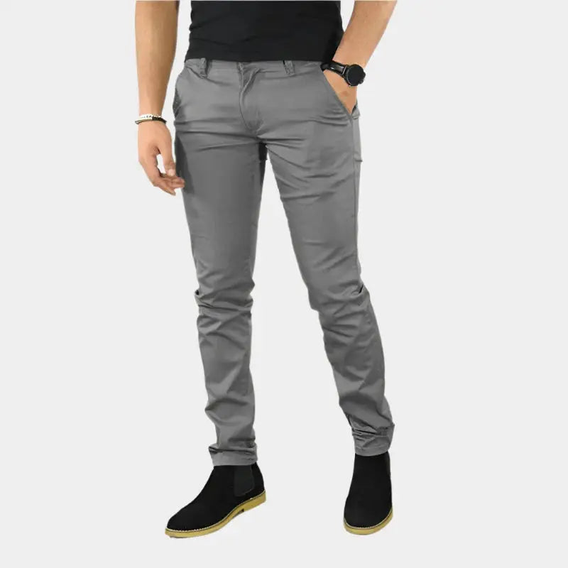 Essential Slim Fit Straight Trousers