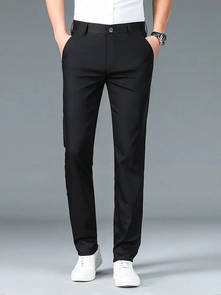 Bamboo Fiber Minimalist Straight Trousers