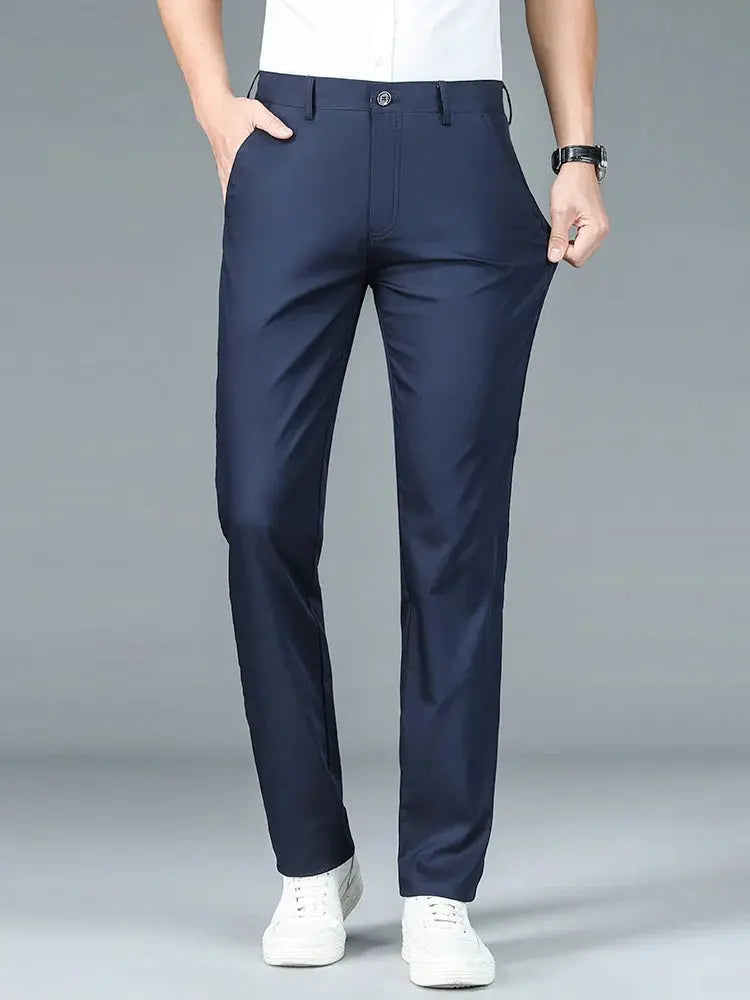 Bamboo Fiber Minimalist Straight Trousers