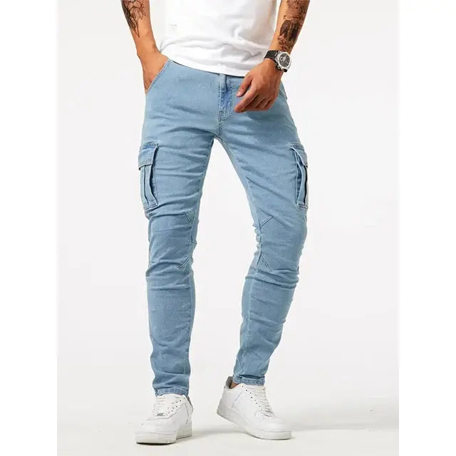 Denim Jeans Cargo Trousers