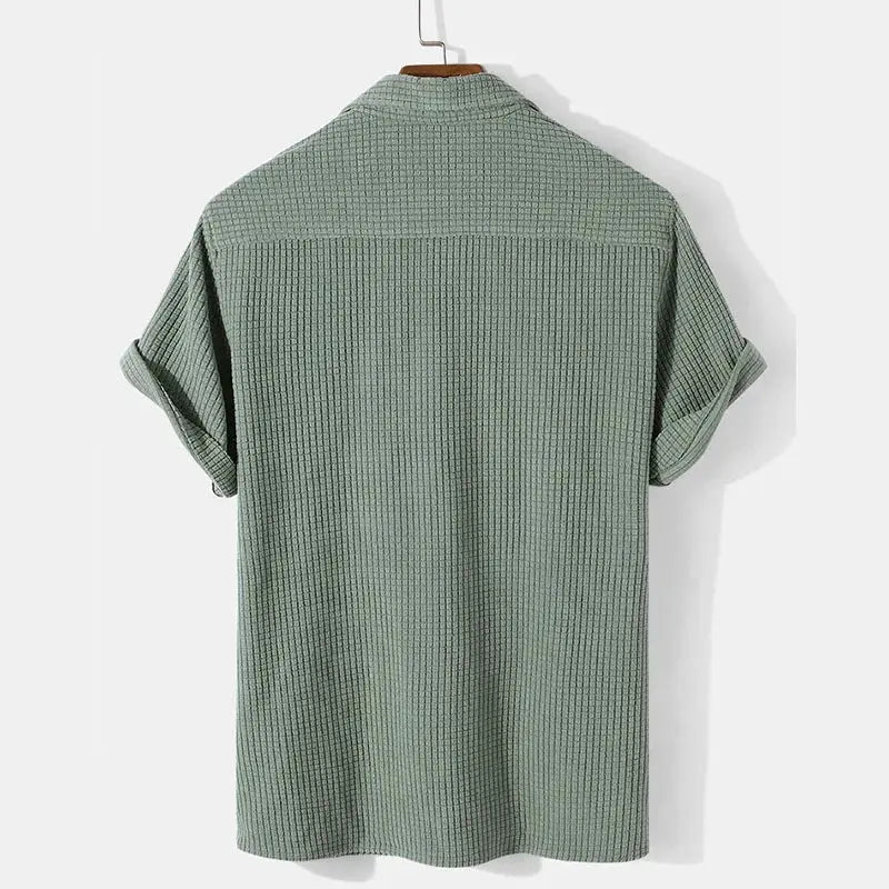 Textured Short Sleeve Shirt - Celerra