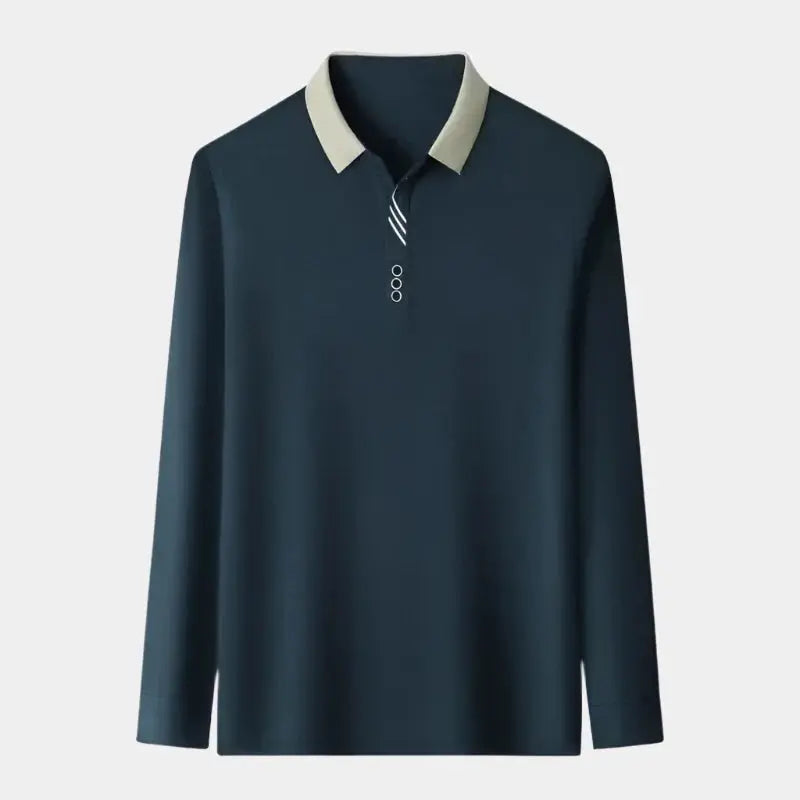 Elegant Long Sleeve Polo Shirt - Celerra