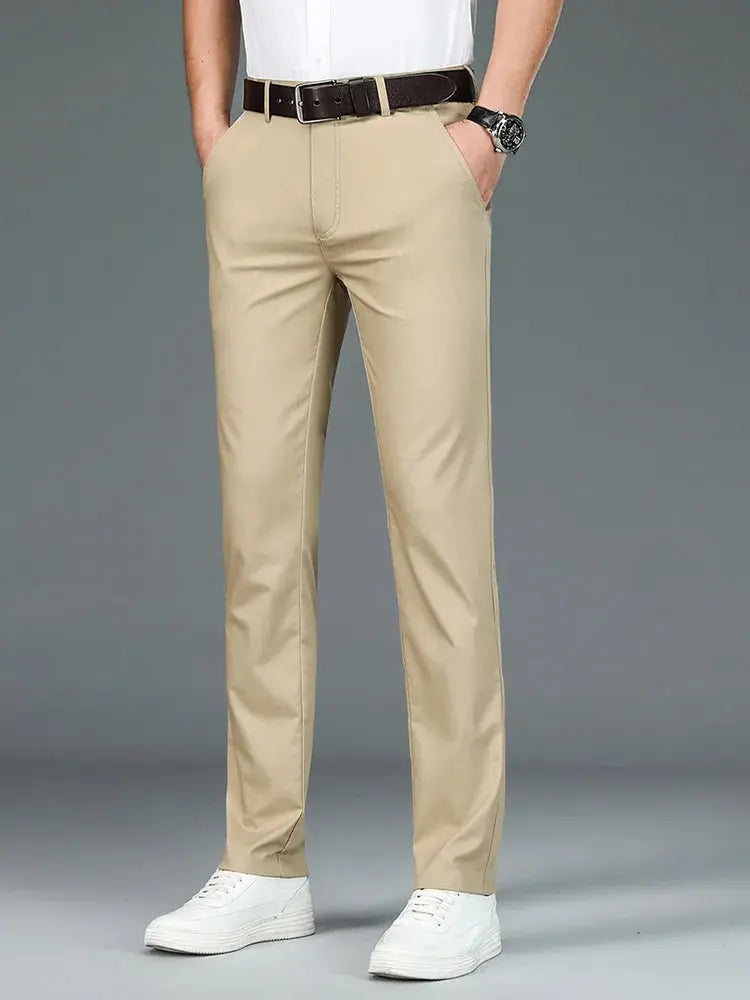 Bamboo Fiber Minimalist Straight Trousers