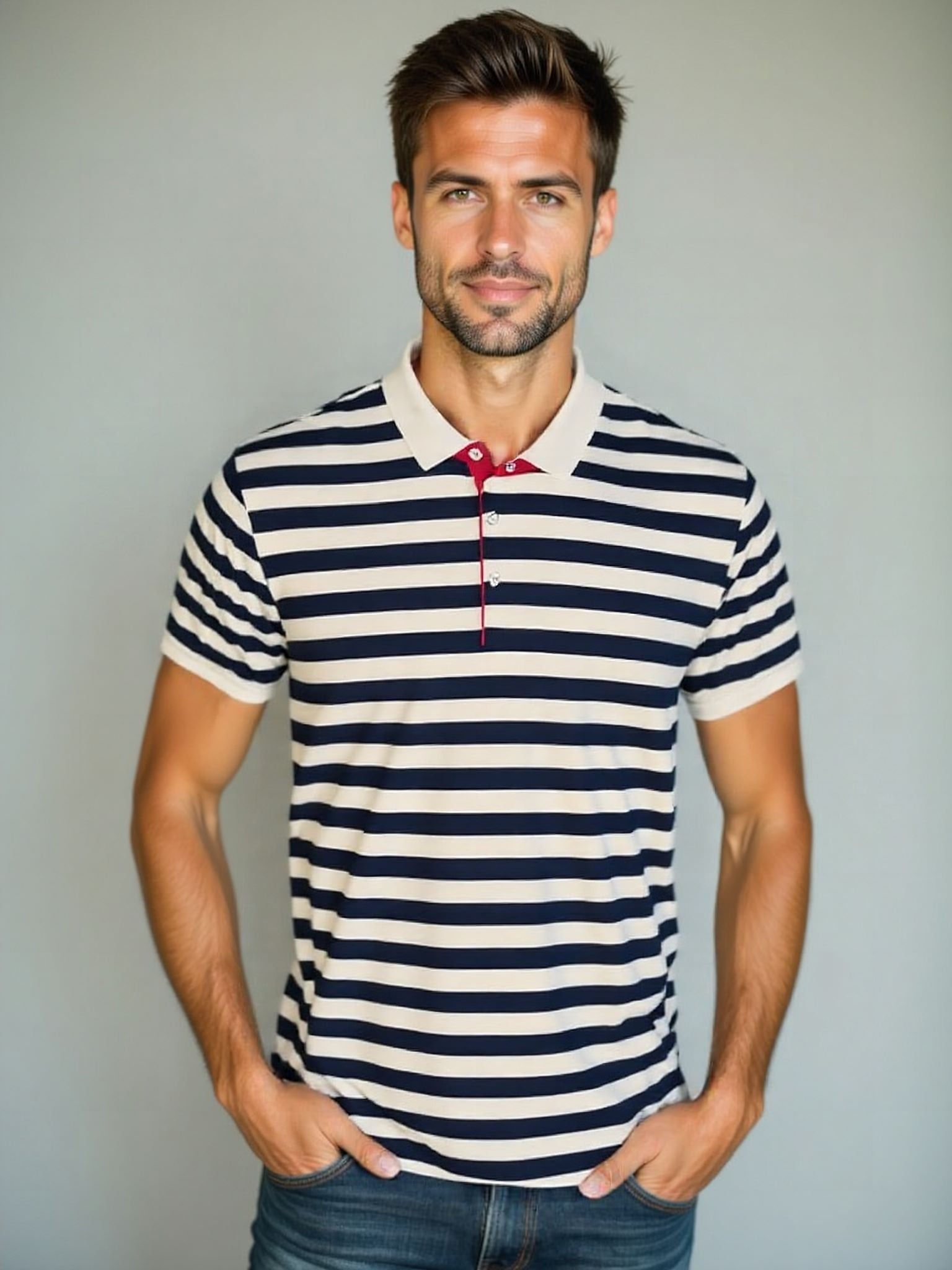 Summer Stripe Polo Shirt - Celerra