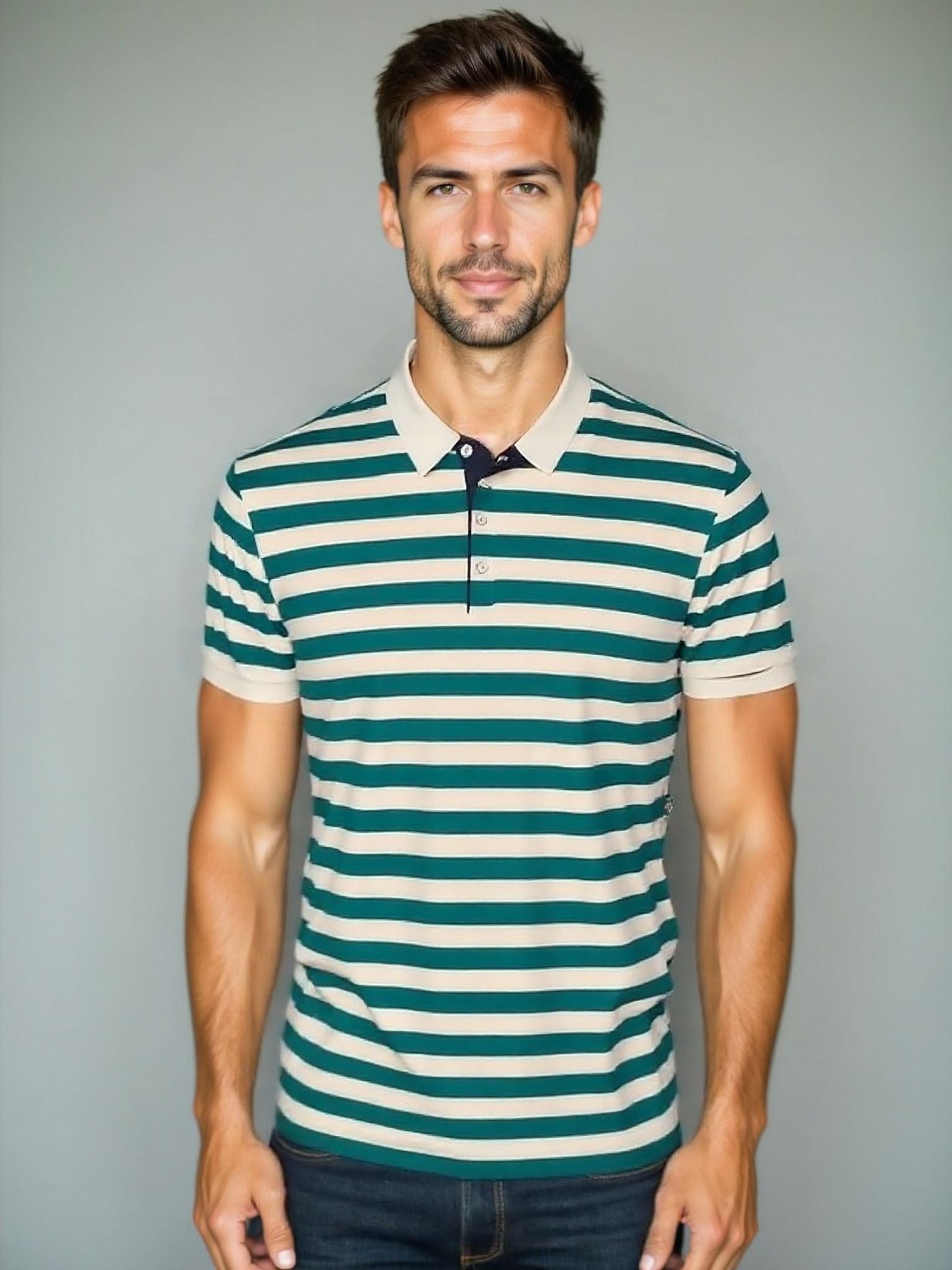 Summer Stripe Polo Shirt - Celerra