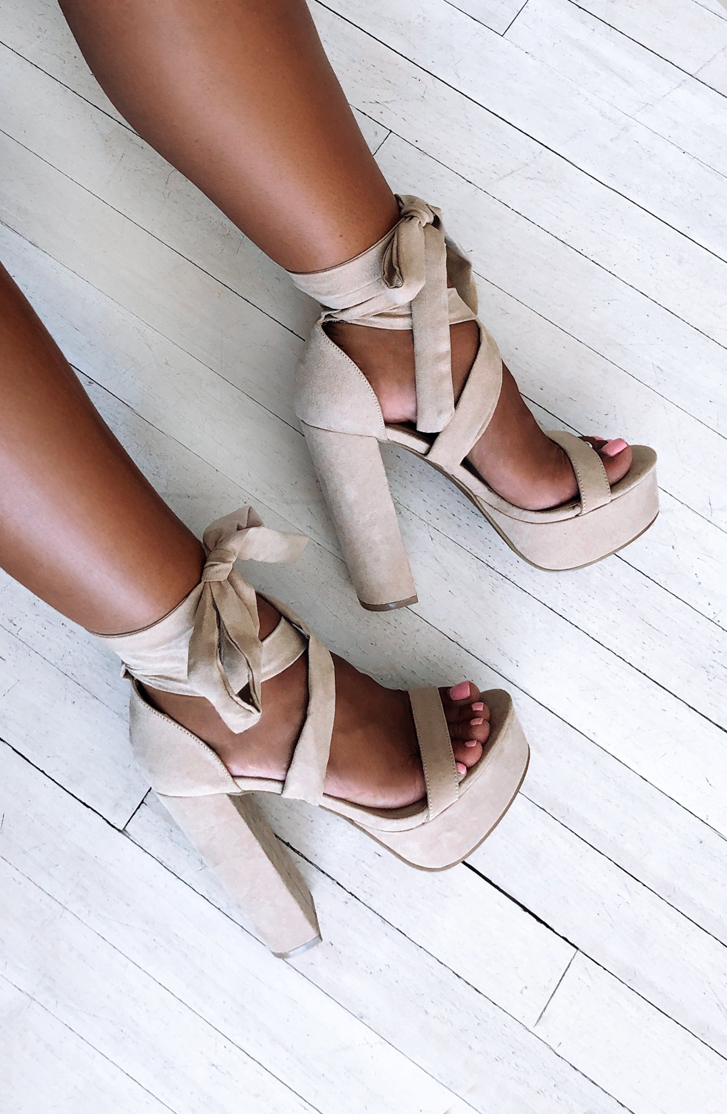 Danica Block Heels - Nude