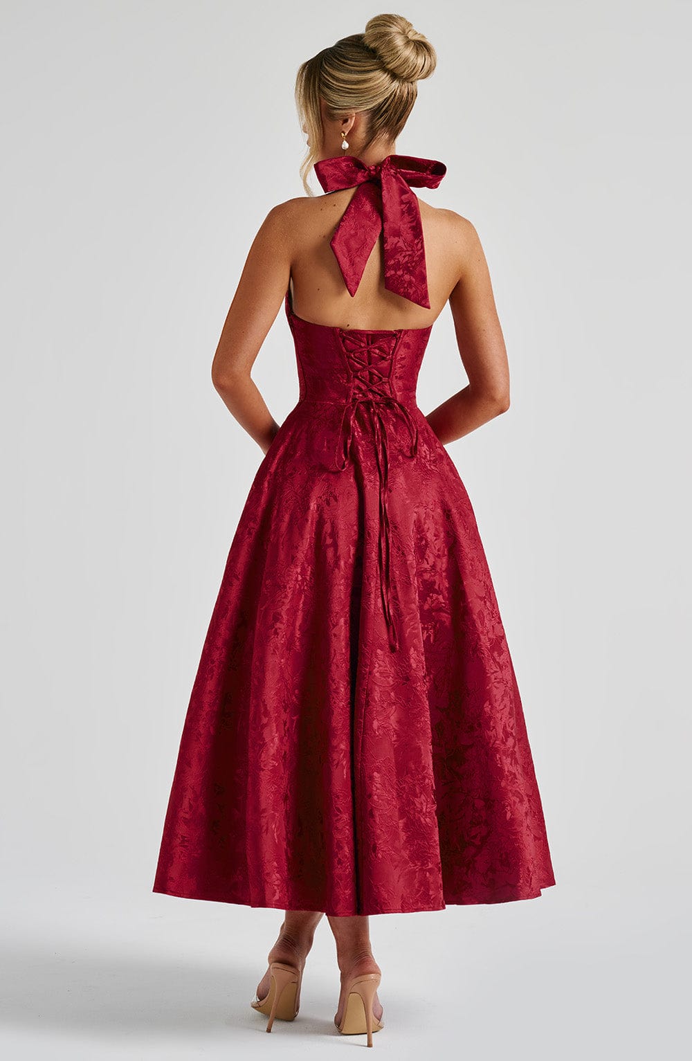 Effie Midi Dress - Red