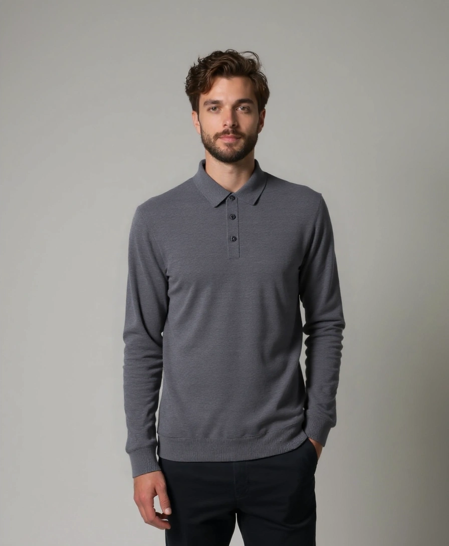 Wool Knit Button Up Polo Pullover - Celerra