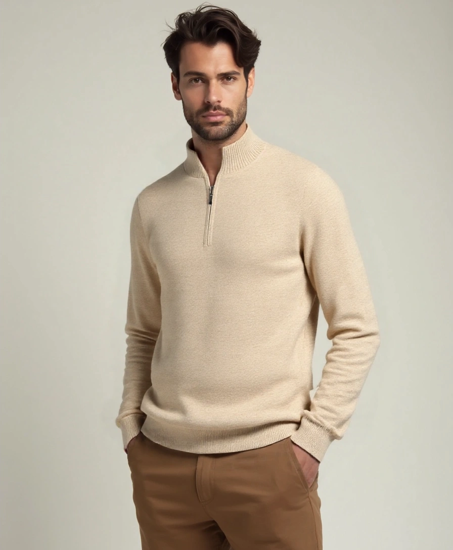 Merino Half Zip Sweater - Celerra