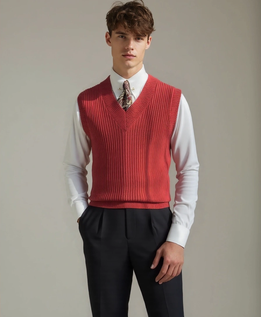 Knit Vest Waistcoat - Celerra