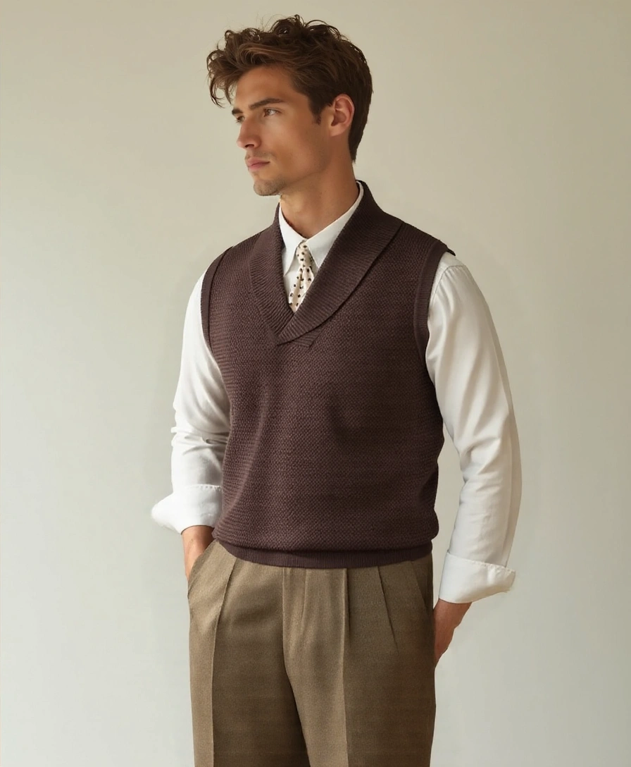 British Knit Vest Waistcoat - Celerra