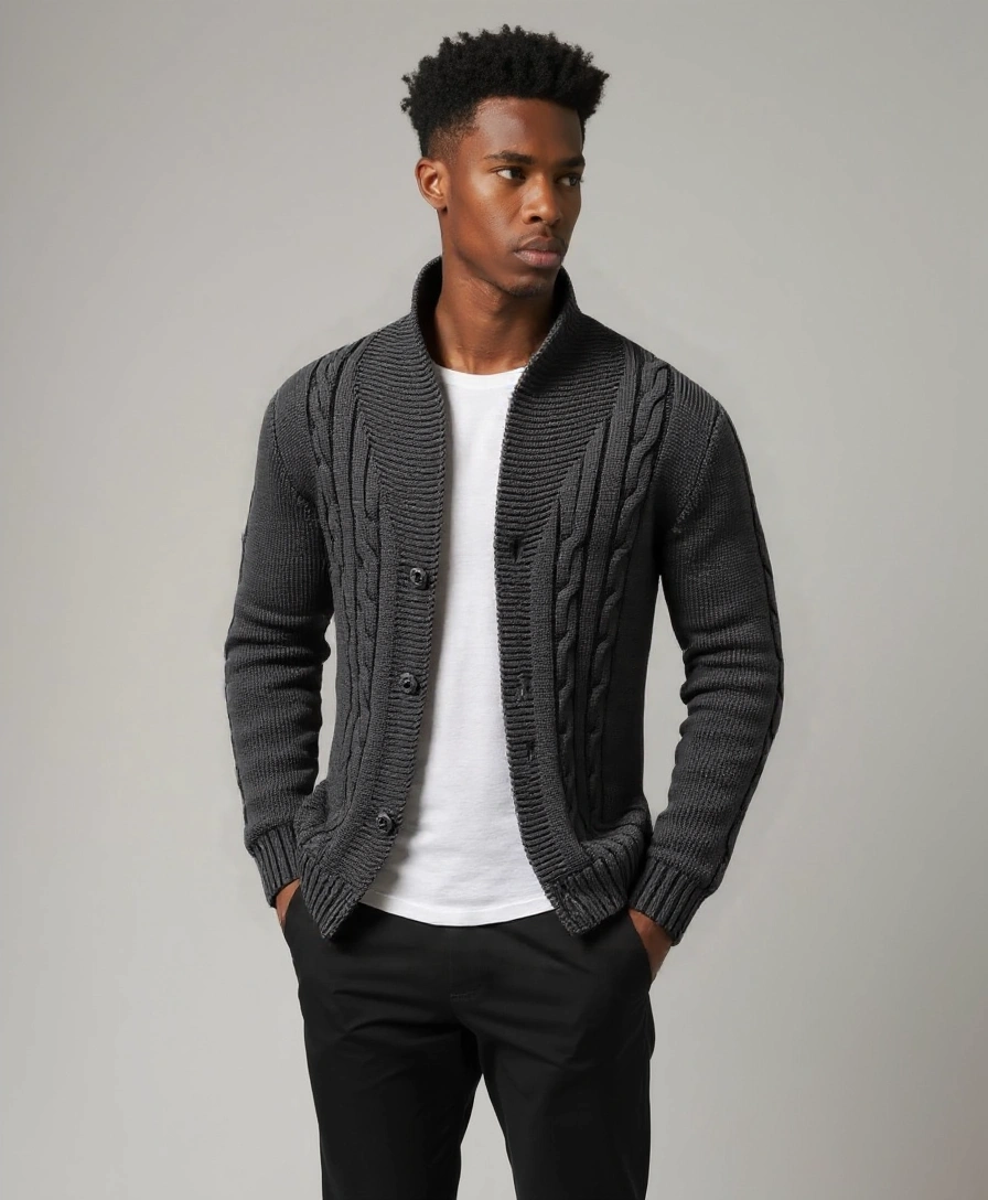 Men's Elegant Knit Cardigan - Celerra