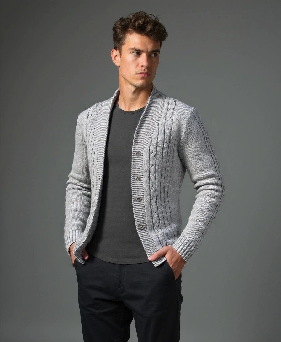 Men's Elegant Knit Cardigan - Celerra