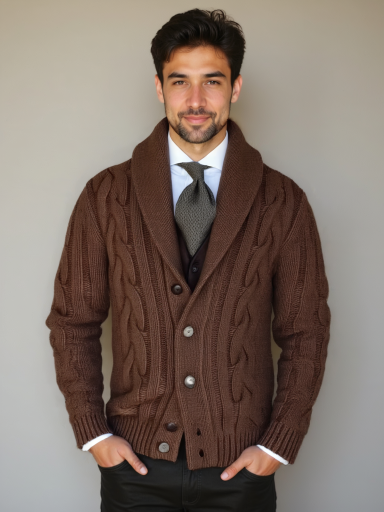 Men's Knitted Cardigan - Celerra