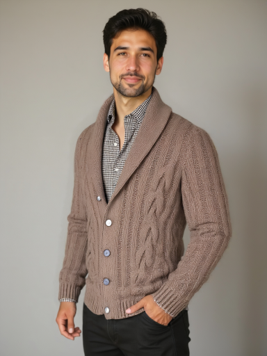 Men's Knitted Cardigan - Celerra