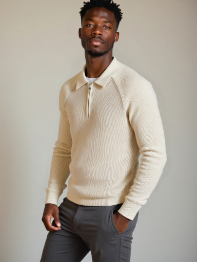 Raglan Quarter Zip Sweater - Celerra