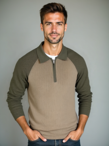 Raglan Quarter Zip Sweater - Celerra